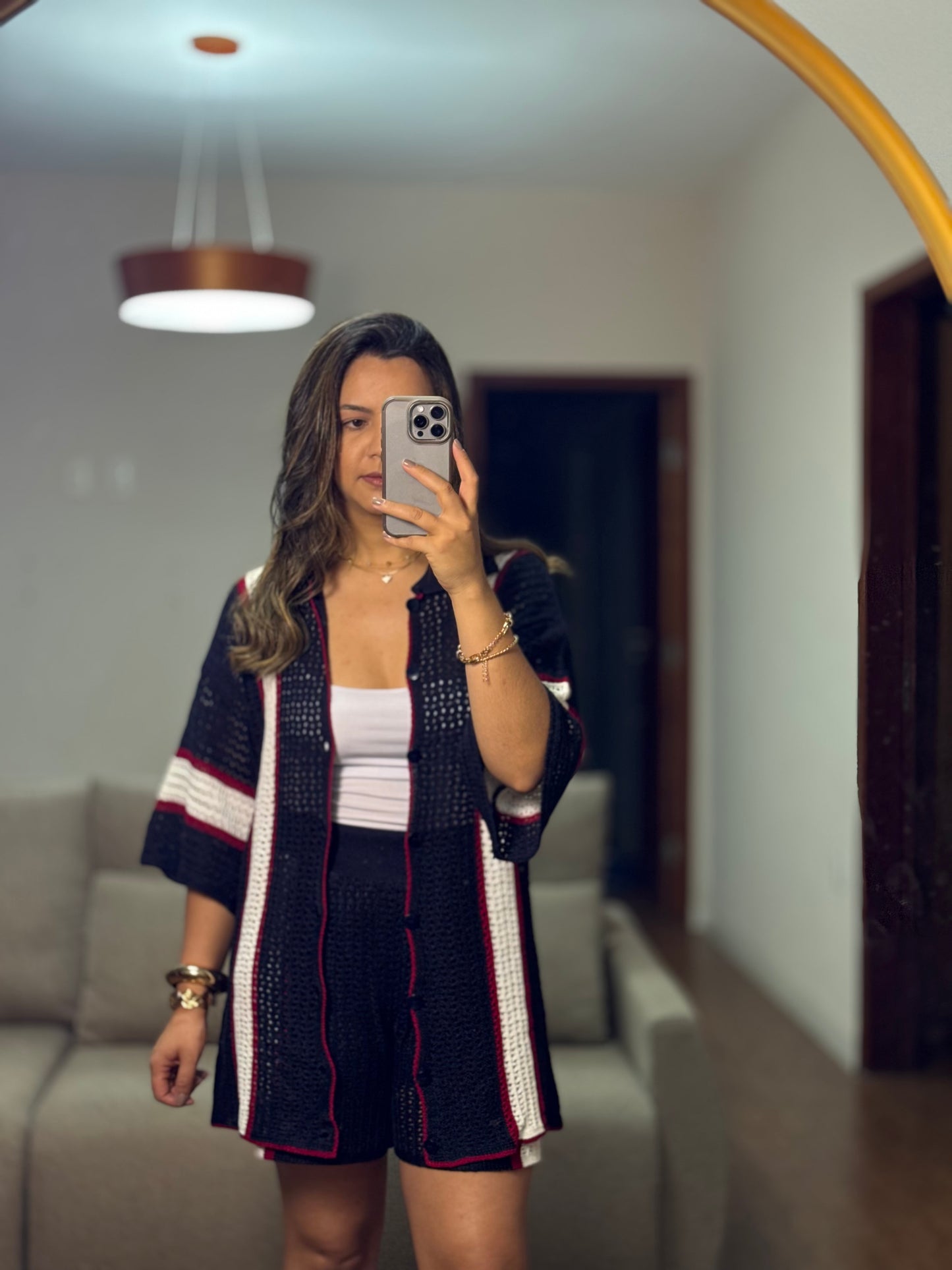 CONJUNTO MIKA MARINHO EM TRICÔ