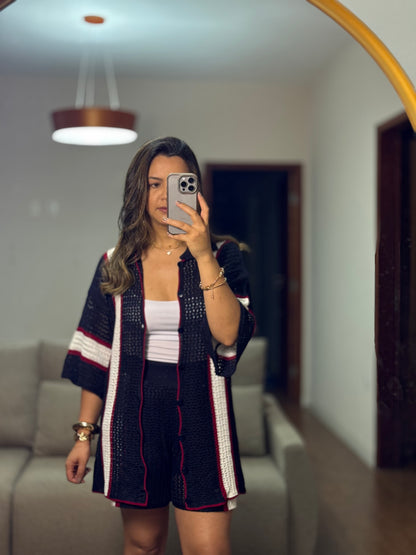 CONJUNTO MIKA MARINHO EM TRICÔ