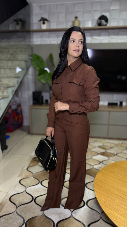 CONJUNTO VALENTE MARROM