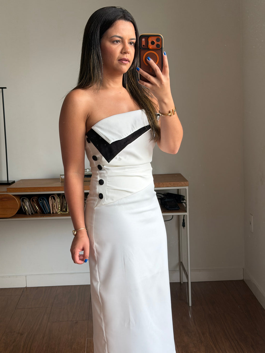 VESTIDO MIDI BICOLOR CATARINA