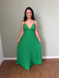 VESTIDO ÁGATA | VERDE PLISSADO