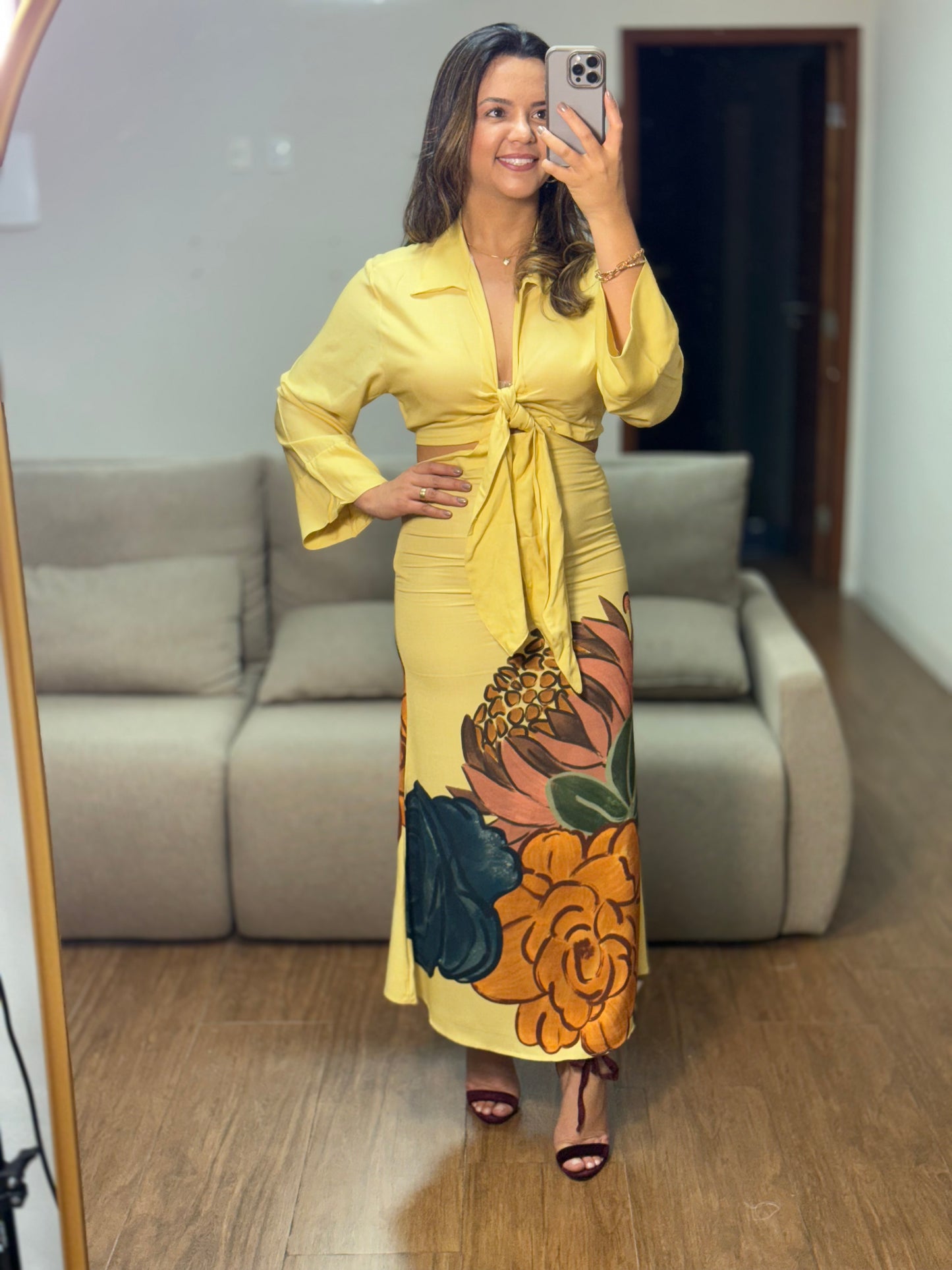 VESTIDO GLAUCIA AMARELO