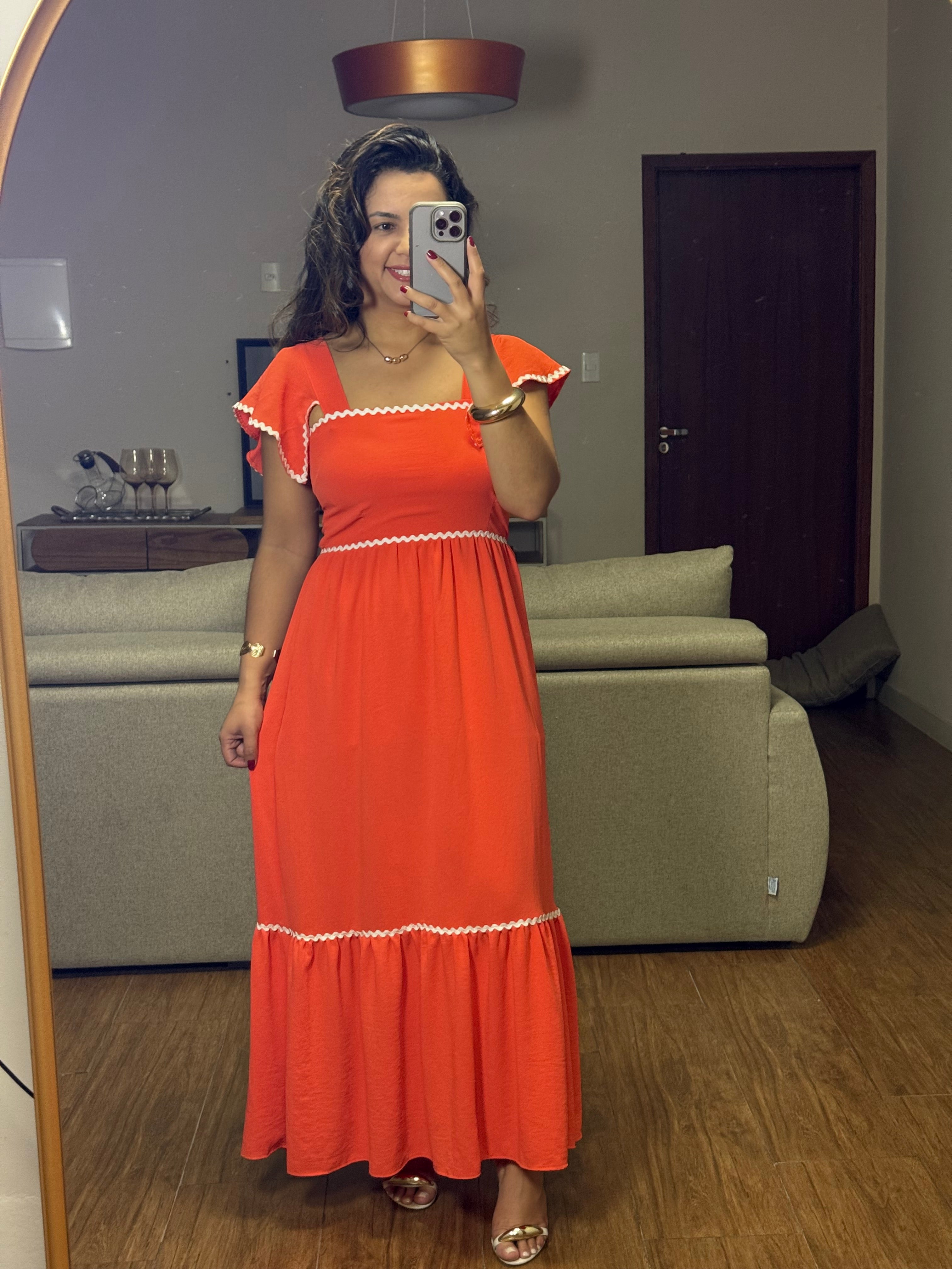 VESTIDO GLAU LARANJA