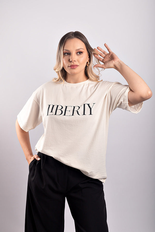 Camiseta Liberty Oversized Off Algodão