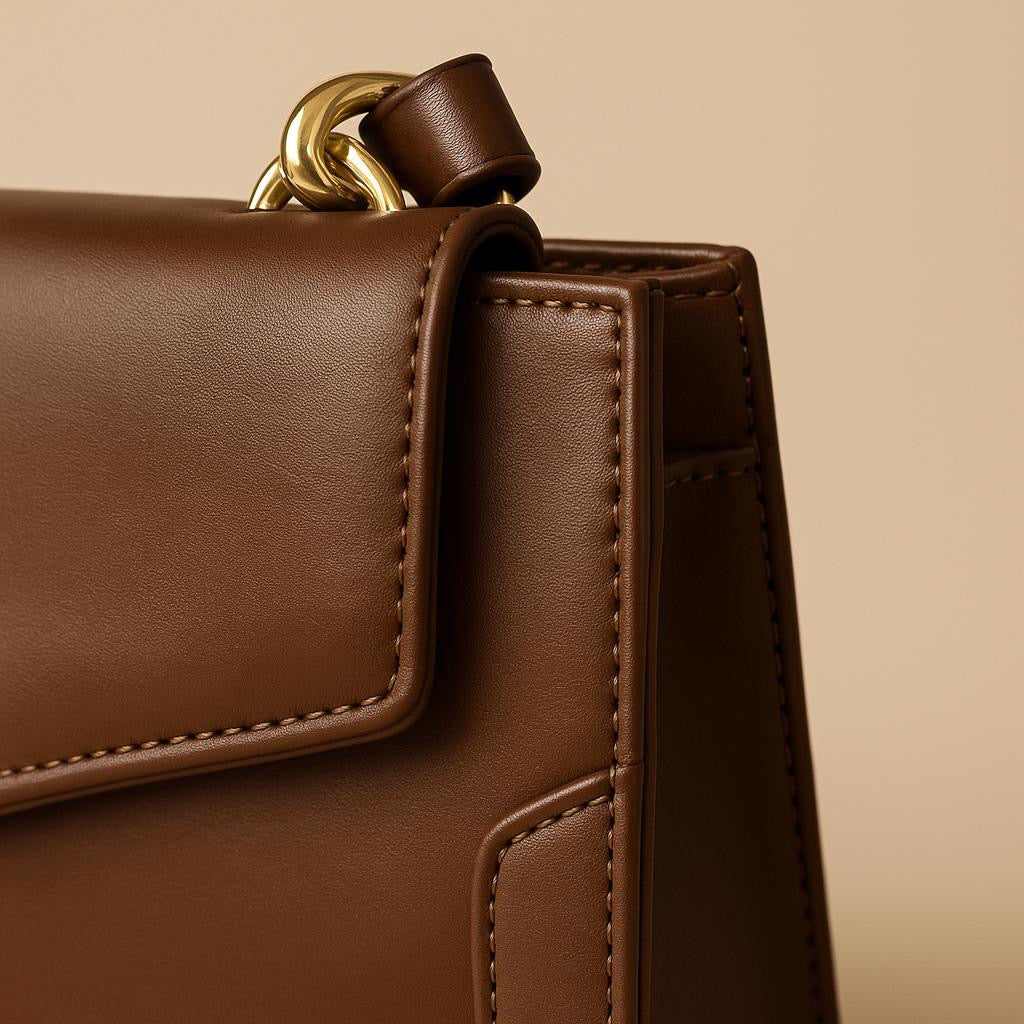 BOLSA LIORA MARROM AVERMELHADO