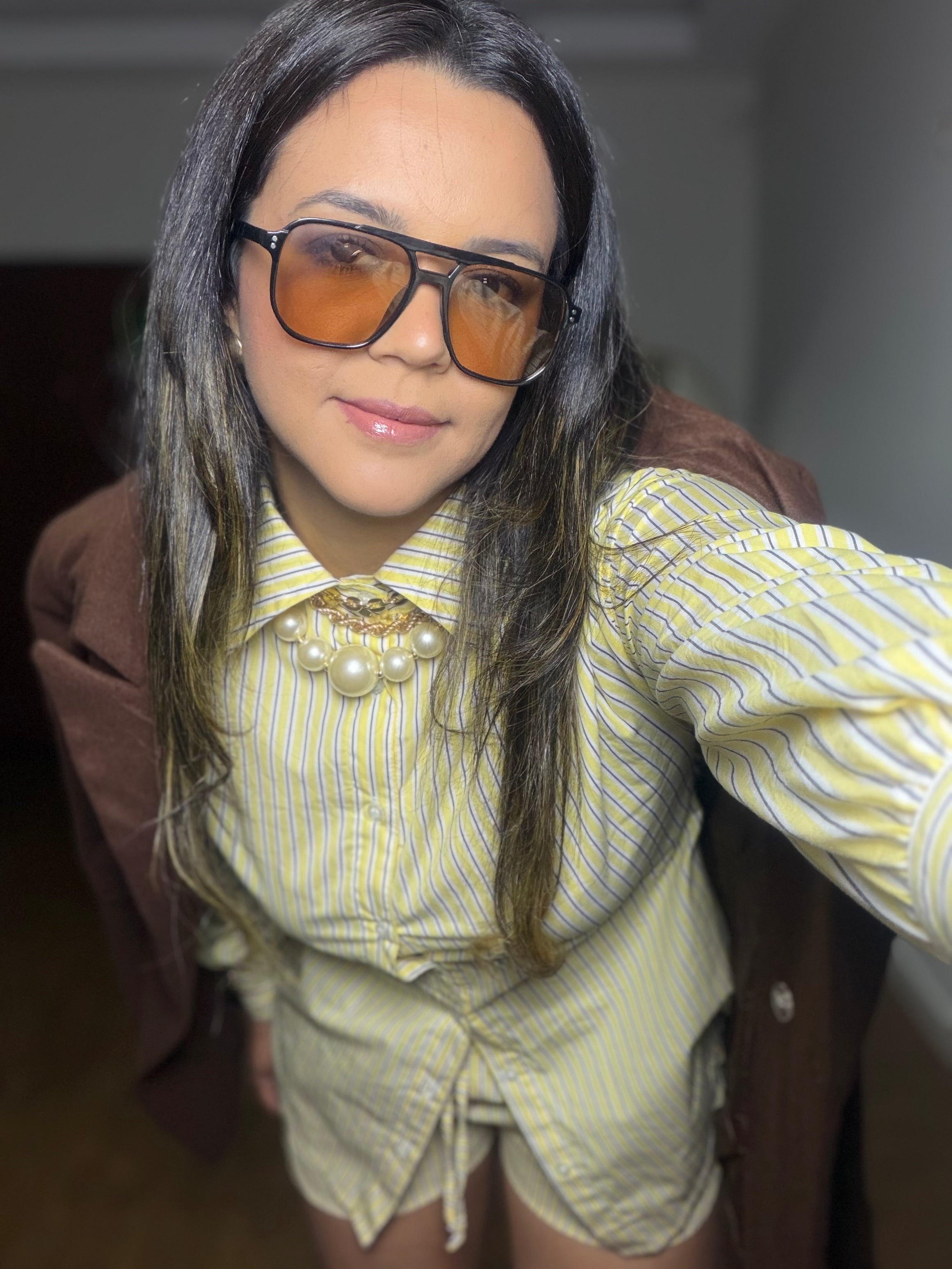 CONJUNTO LAYNARA AMARELO LISTRADO