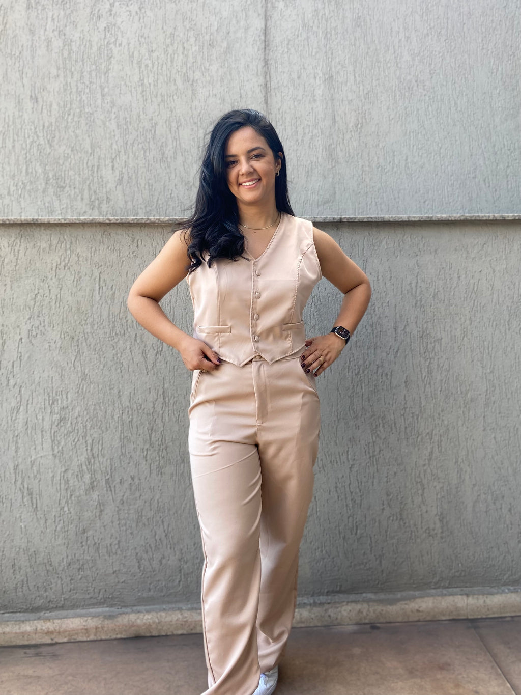 CONJUNTO AYLA | COLETE E CALÇA EM ALFAIATARIA