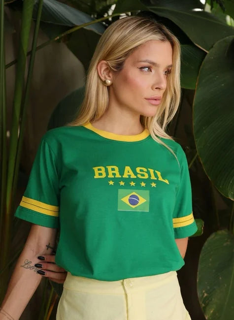 T-SHIRT BRASIL BICOLOR