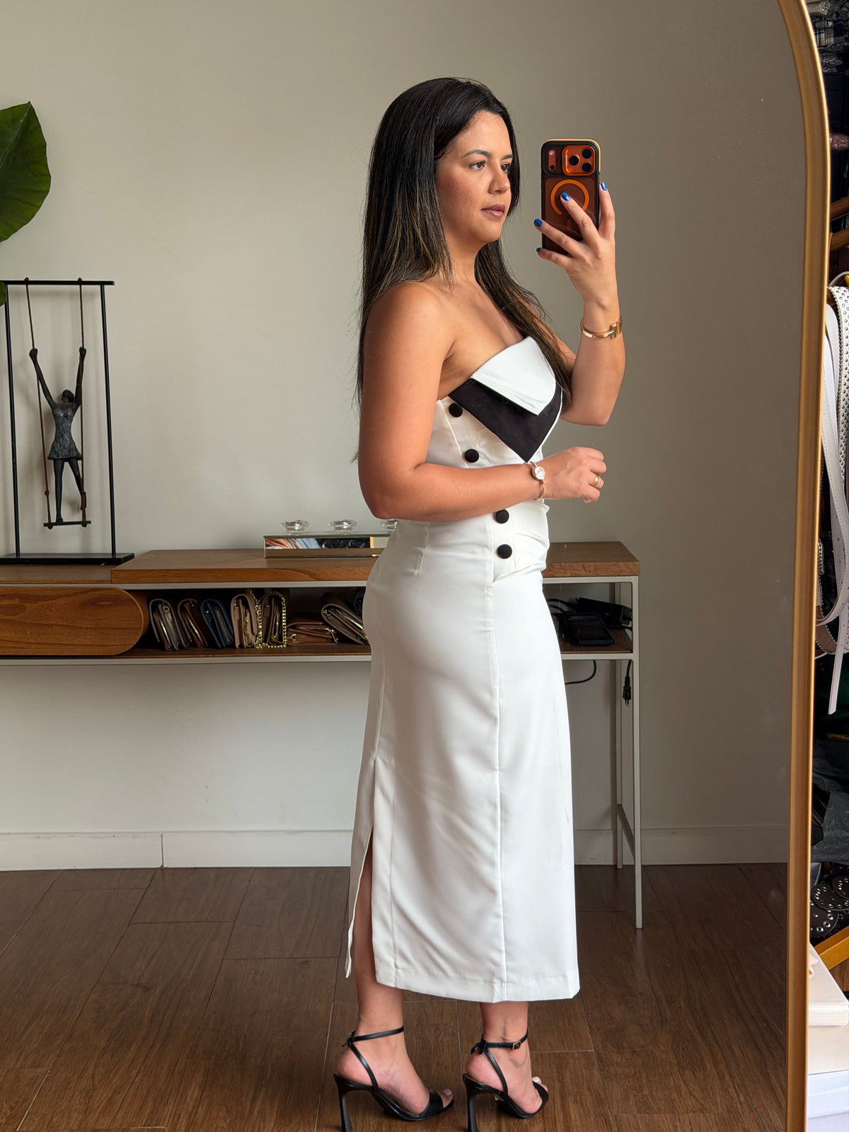 VESTIDO MIDI BICOLOR CATARINA