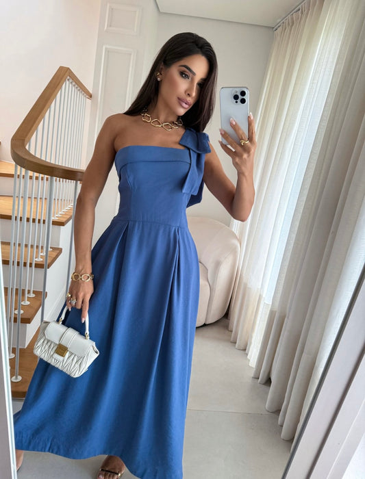 VESTIDO LAÇO AZUL