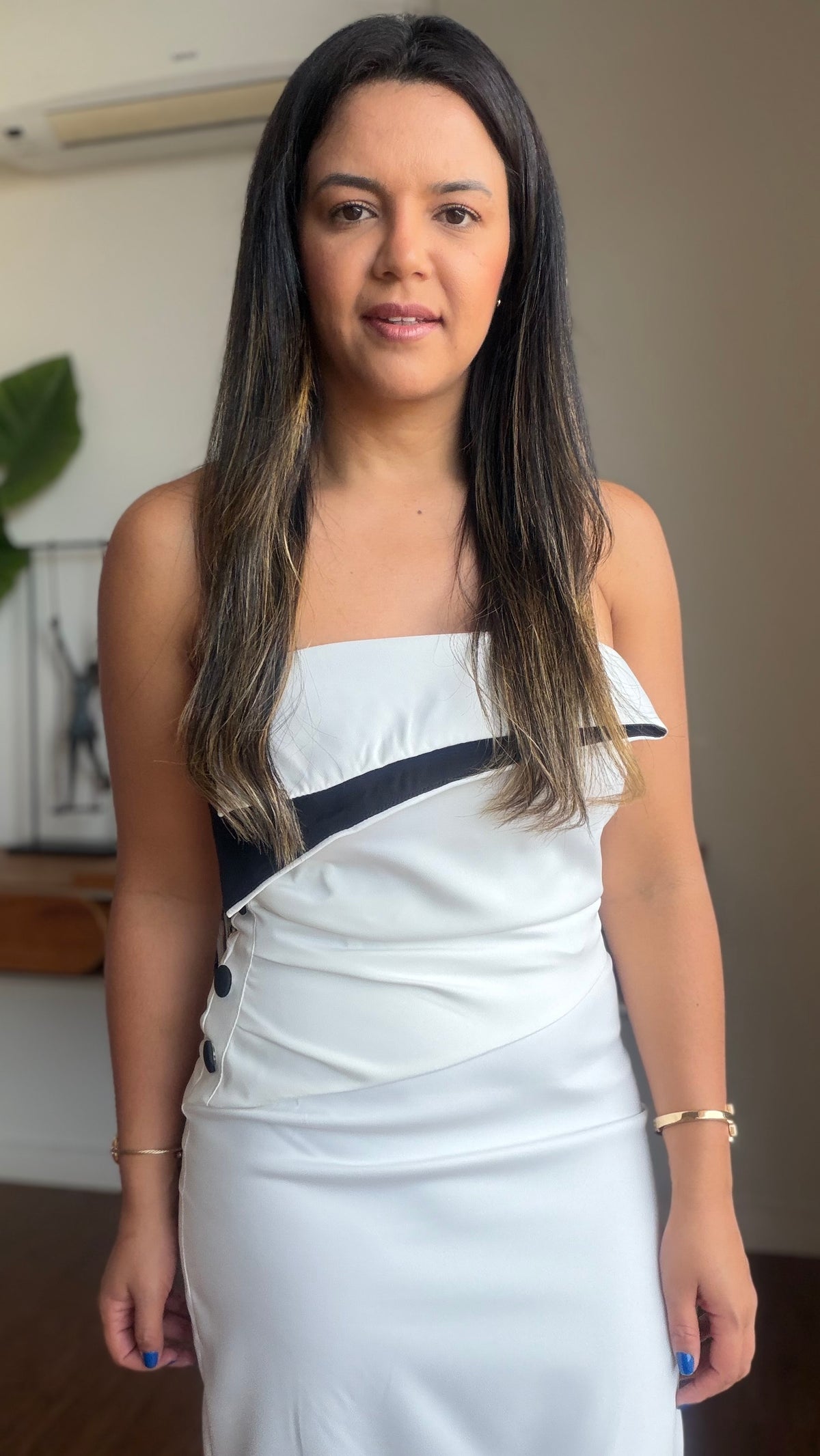 VESTIDO MIDI BICOLOR CATARINA