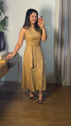 VESTIDO MIDI GRISELA | COURO SOFT