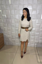 VESTIDO BARBARA BEGE