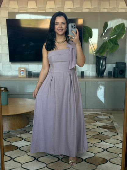 VESTIDO LAÇO LILÁS