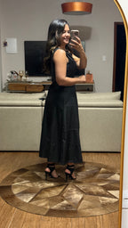 VESTIDO MIDI GRISELA | COURO SOFT