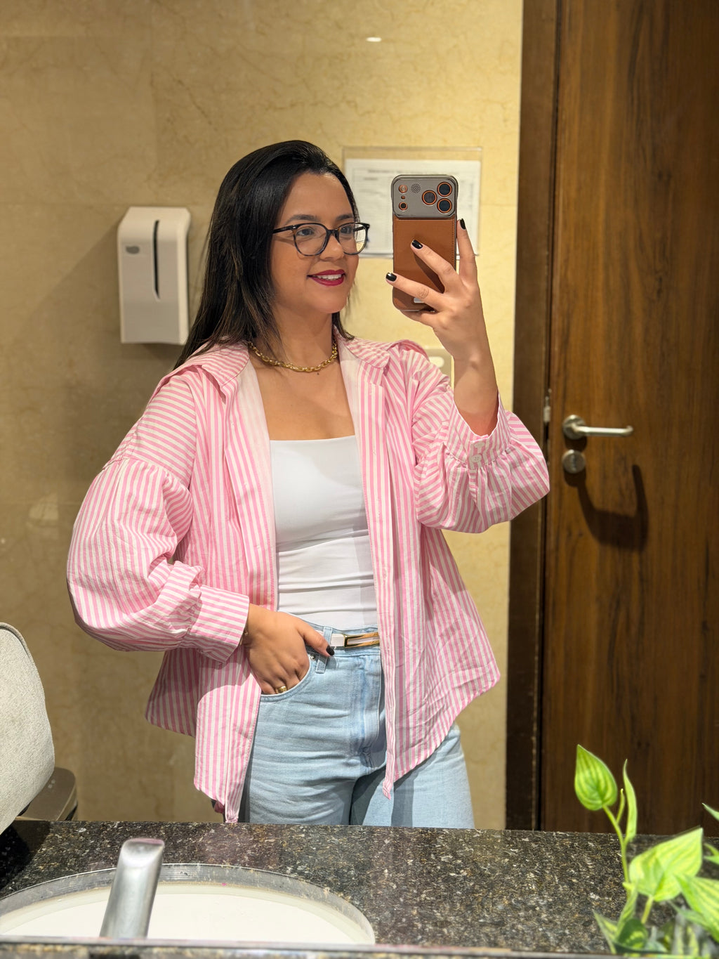 CAMISA POSITANO LISTRAS ROSA