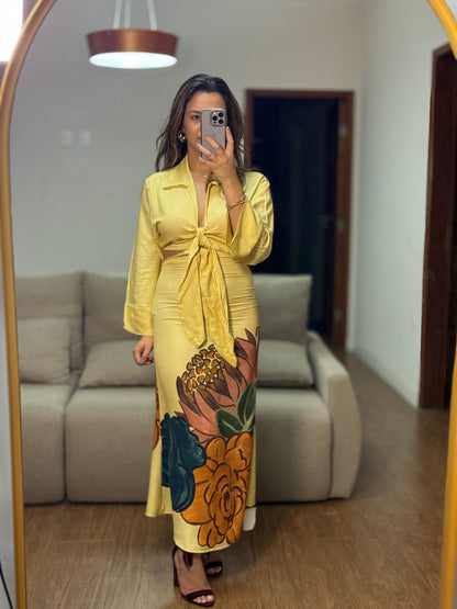 VESTIDO GLAUCIA AMARELO