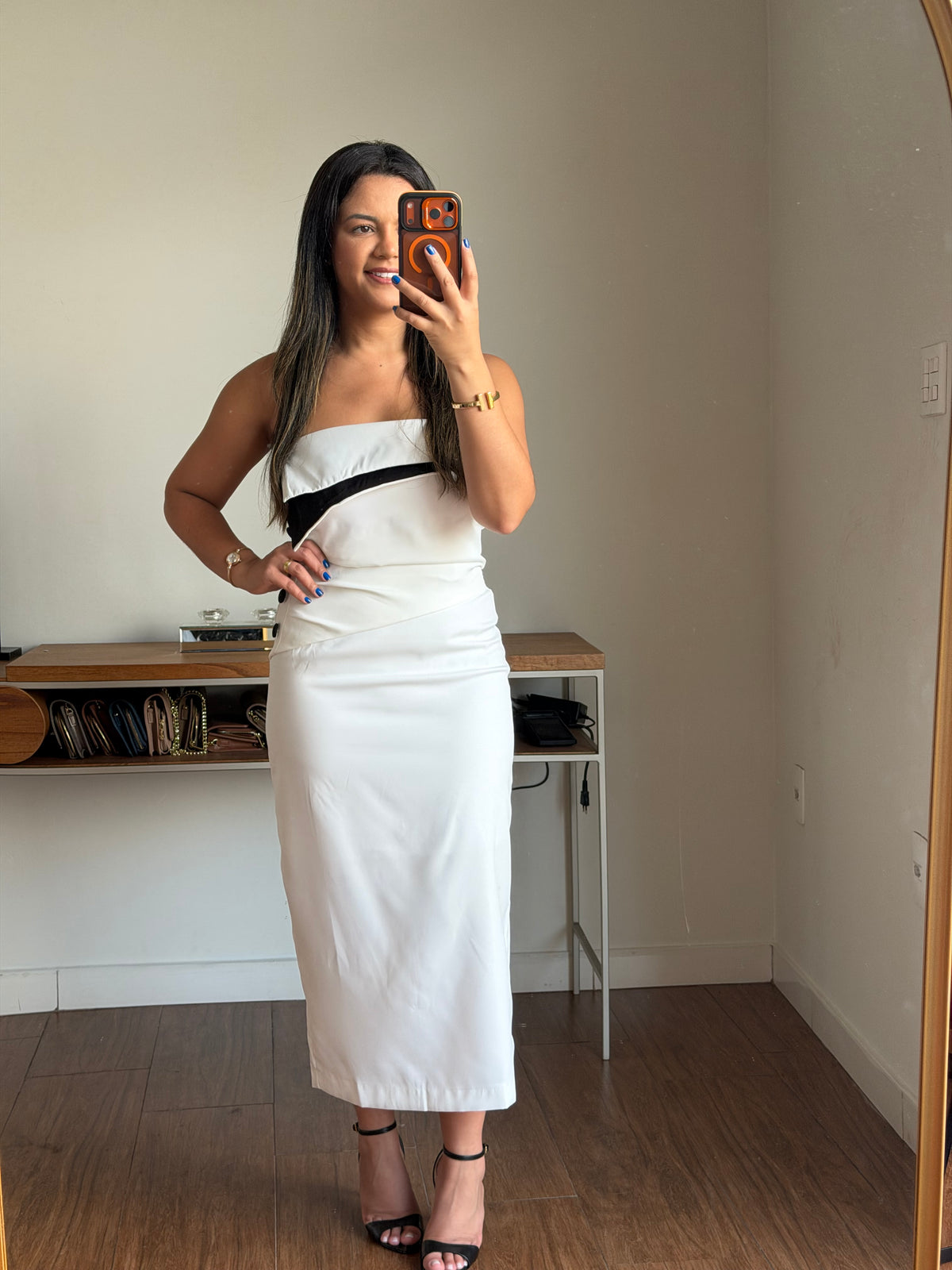 VESTIDO MIDI BICOLOR CATARINA
