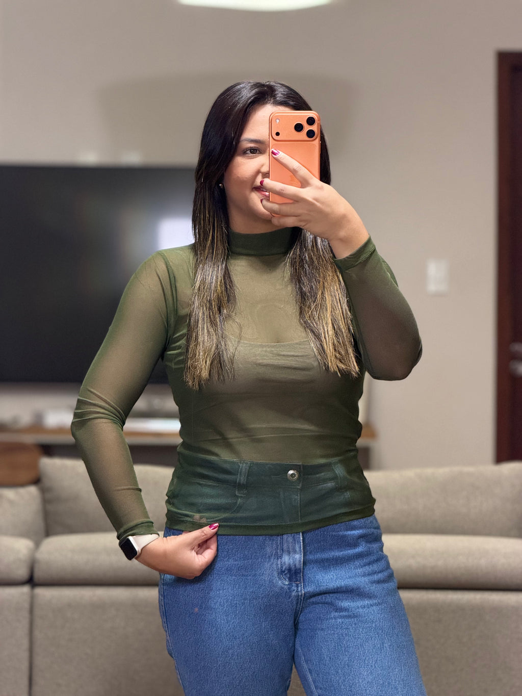 BLUSA TULE MANGA COMPRIDA