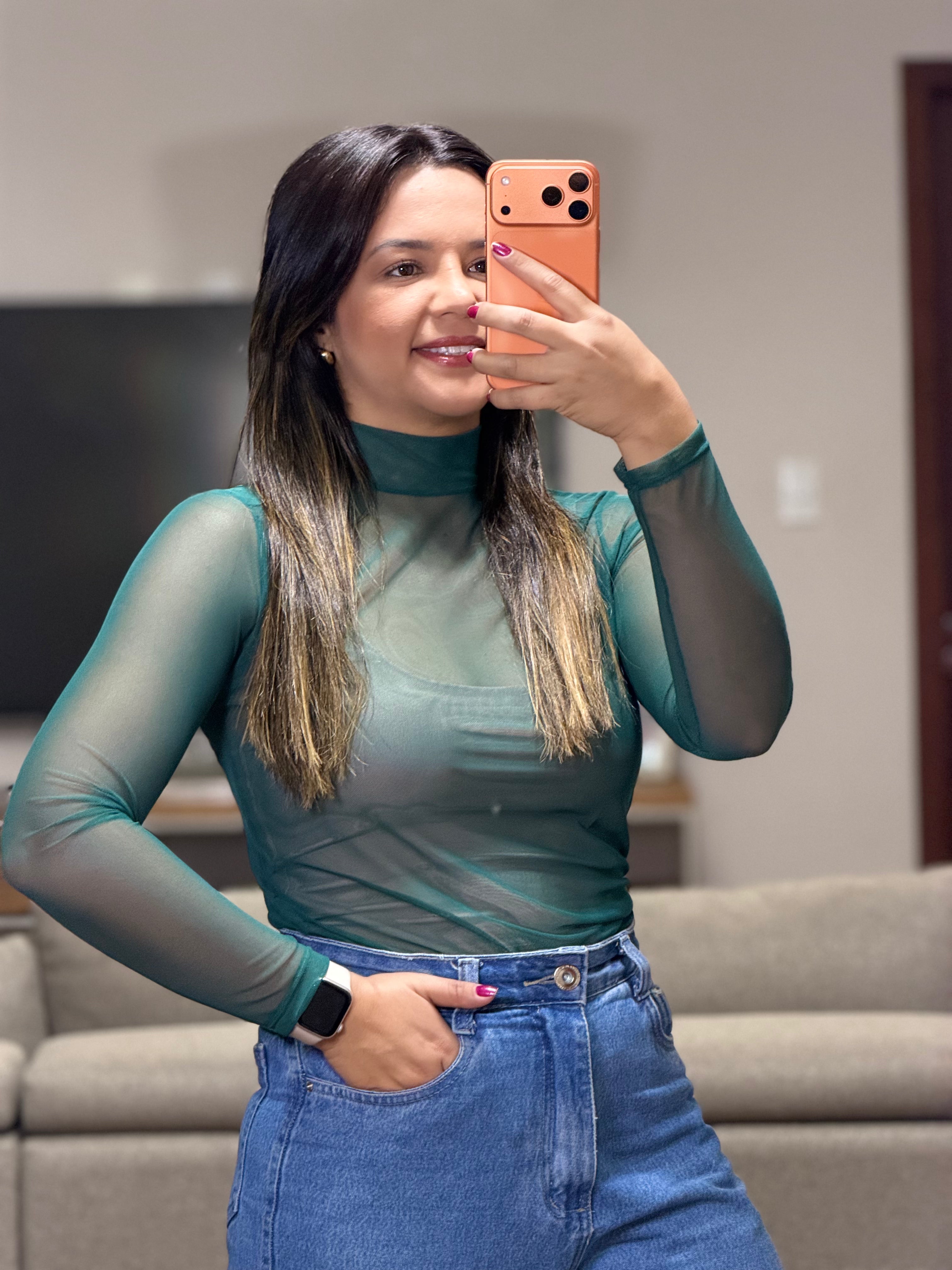 BLUSA TULE MANGA COMPRIDA