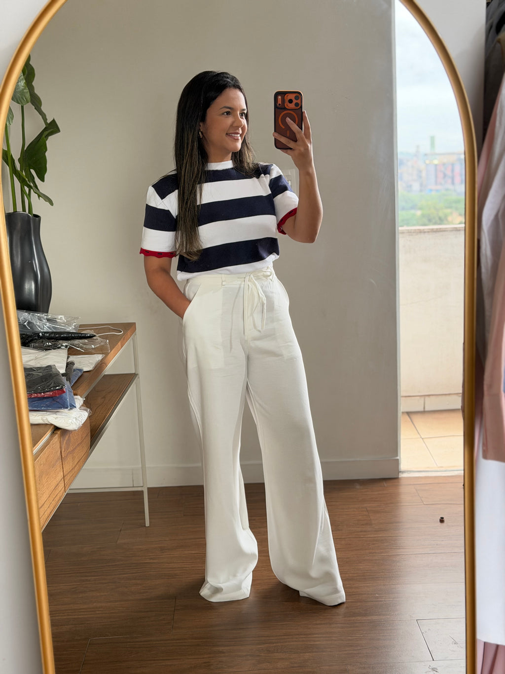 CALÇA PANTALONA LUA COM AMARRAÇÃO