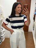 BLUSA ALANA LISTRADA EM TRICÔ MODAL