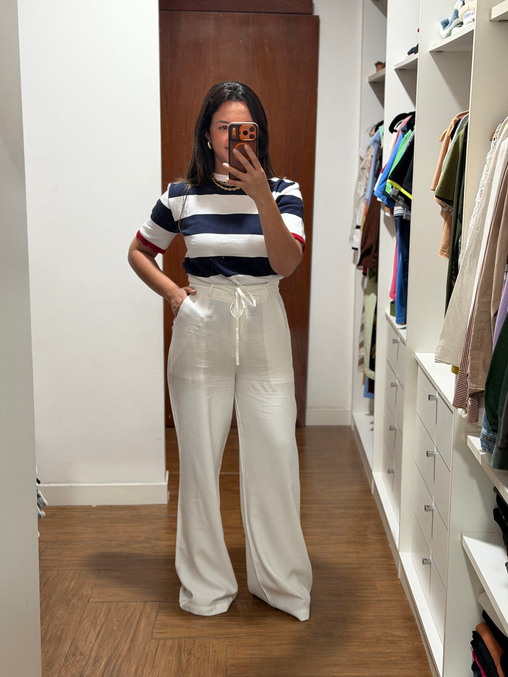 BLUSA ALANA LISTRADA EM TRICÔ MODAL