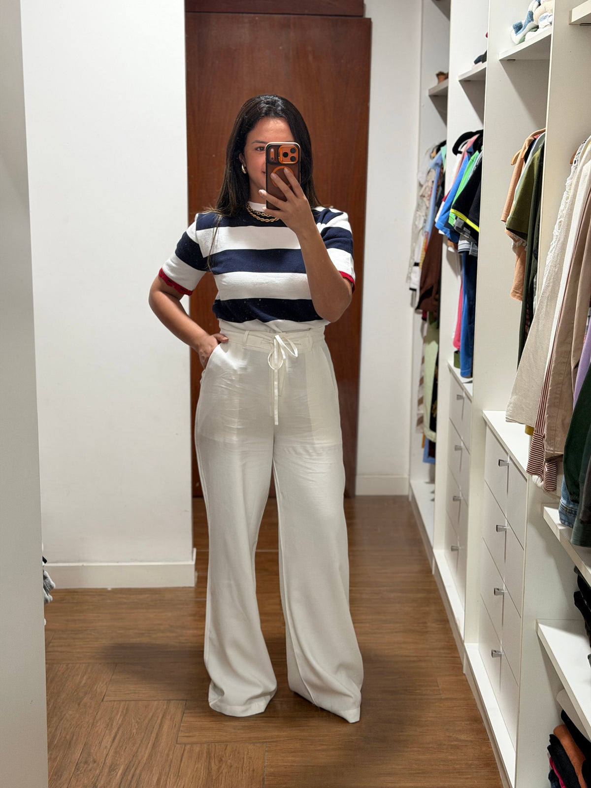 BLUSA ALANA LISTRADA EM TRICÔ MODAL